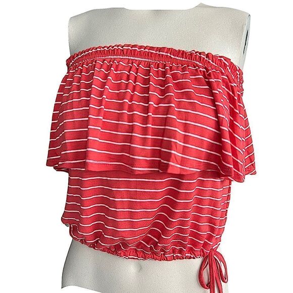 Abercrombie & Fitch StripeD Strapless Crop Top - Women |NWOT - Picture 9 of 12